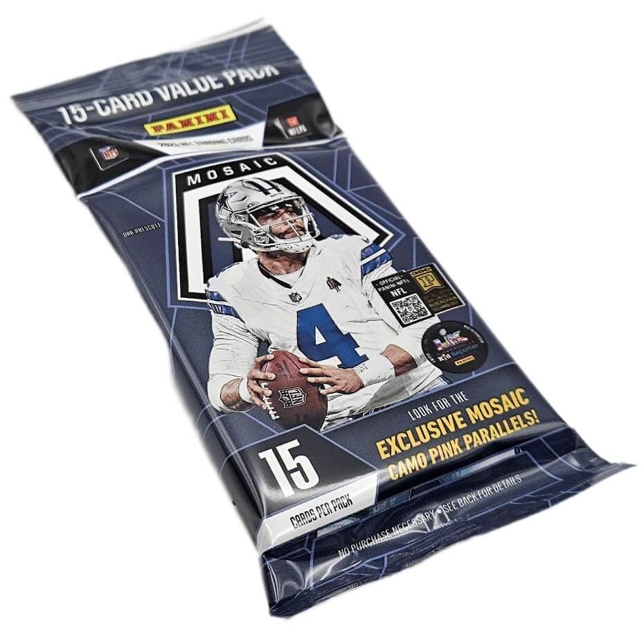 2025 Panini Mosaic Football 15 Card Jumbo Value Pack