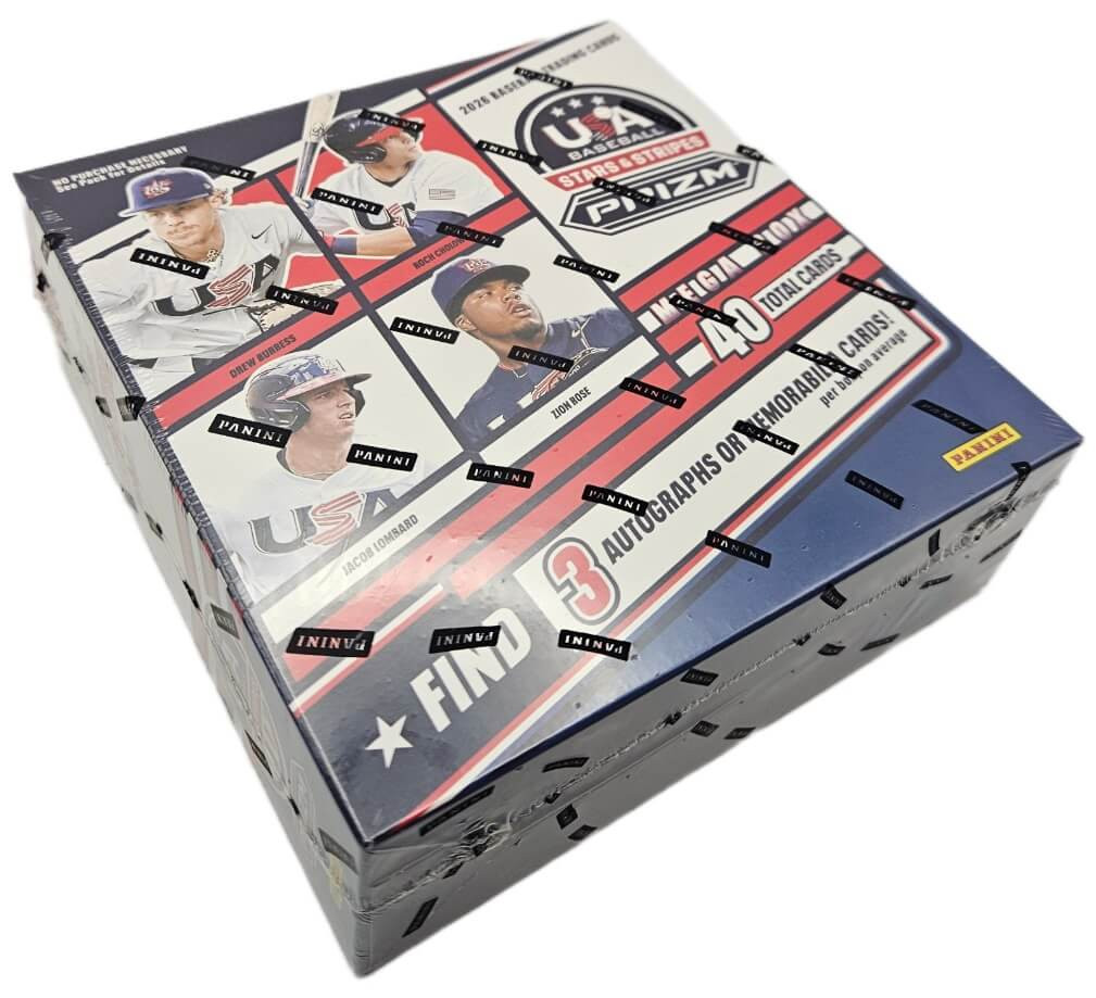 2026 Panini Prizm Stars & Stripes Baseball 10 Pack Mega Box