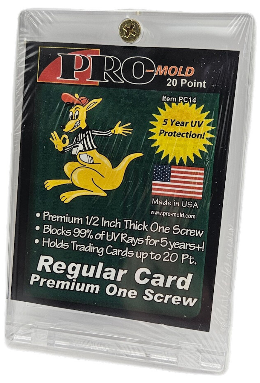 Pro-Mold 1/2 Inch Regular Thick 20pt Size Premium One Screw Card Holder  (Deluxe Lucite Brick)