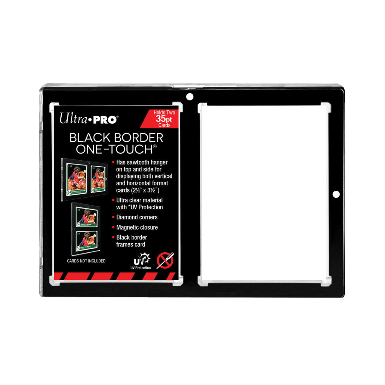 Ultra Pro Double Card Magnetic UV One Touch Card Holder Standard Cards  Black Border