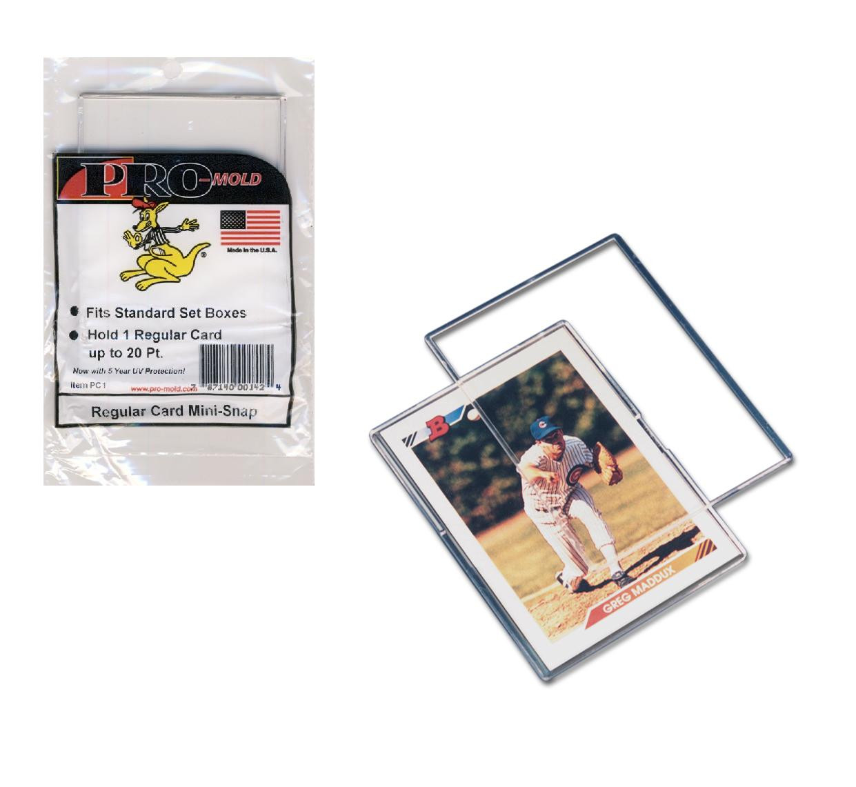 ProMold Regular Card 20pt Mini Snap Holder Fits Card Storage Boxes