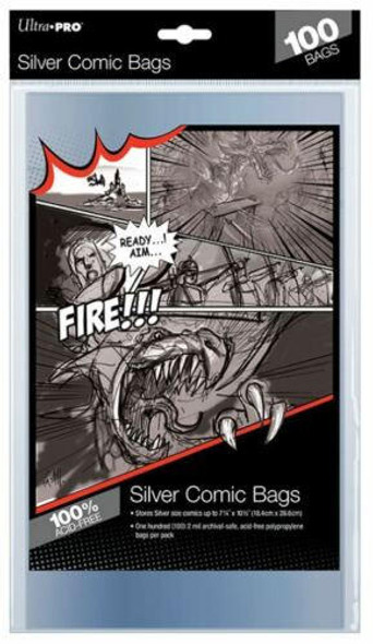 100 New BCW Silver Age Comic Book Bags And Boards - Acid Free - Archival  Storage