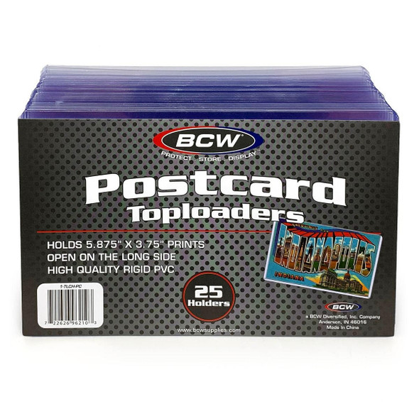 BCW Regular Size Postcard Toploaders Pack of 25
