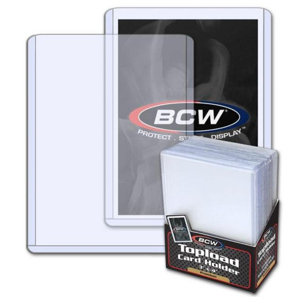 BCW Premium Topload Card Holder 3 x 4 25 Count Pack Trading Card Toploaders