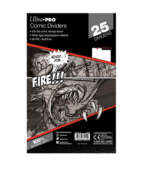 Ultra Pro Ultra Comic Dividers - White with Tabs 25 Count Pack