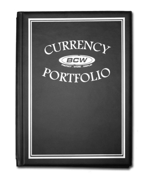 BCW Currency Portfolio Black with Built In Pages Holds 30 Notes