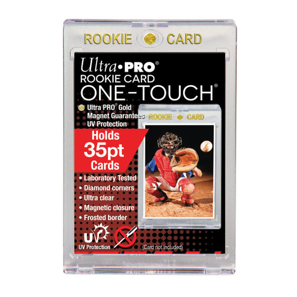 Ultra Pro 35pt Gold Rookie One-Touch Magnetic Trading Card Holder with UV Protection