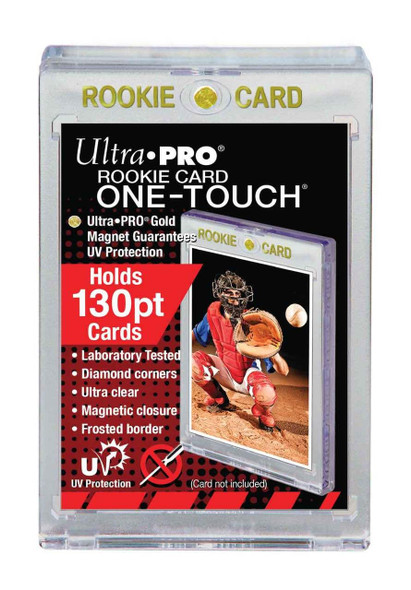 Ultra Pro 130pt Gold Rookie One-Touch Thick Magnetic Trading Card Holder with UV Protection