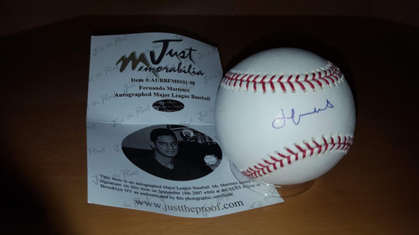 Just Memorabilia Fernando Martinez New York Mets Signed Autographed Rawlings Baseball with COA Just Memorabilia Fernando Martinez New York Mets Signed Autographed Rawlings Baseball with COA