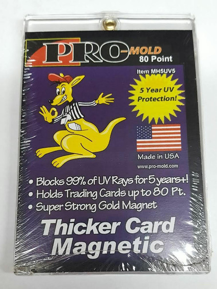 Pro-Mold 3rd Gen Magnetic Trading Card Holder – 55pt, Clear, UV Protection, With Sleeve, Made In USA
