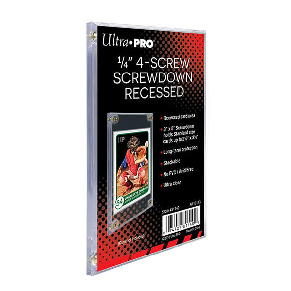 Ultra Pro 1/4 Recessed 4-Screw Card Holder Stackable Screwdown