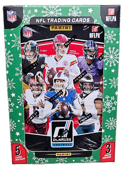 2025 Panini Donruss Football 3 Pack Holiday Winter Tin