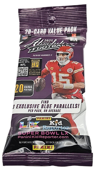 2025 Panini Absolute Football 20 Card Jumbo Value Pack