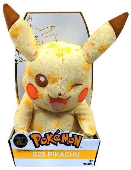 Tomy Pokemon 20th Anniversary Winking Pikachu 8" Plush