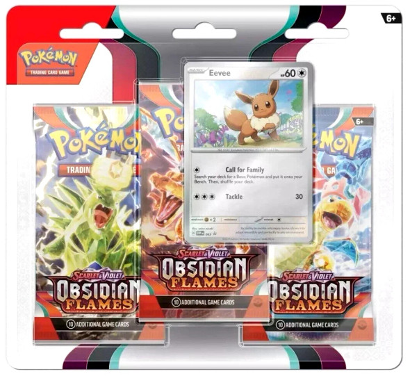 Pokemon Obsidian Flames 3-Pack Blister Eevee