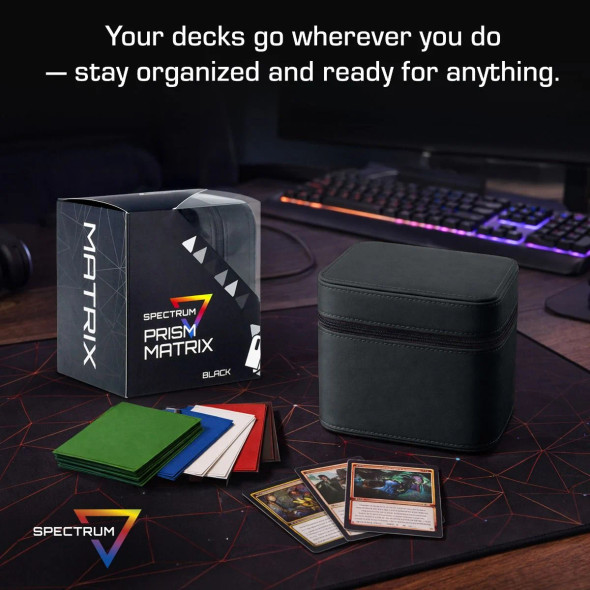 BCW Spectrum Prism Matrix 100+ Premium Deck Case BLACK