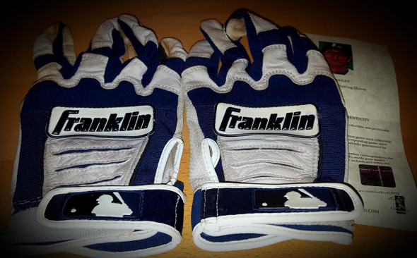 Onyx Adam Bailey Corpus Christi Hooks 2011 Game Used Autographed Batting Gloves