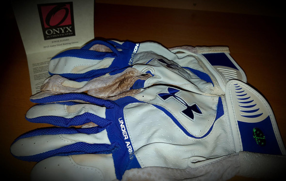 Onyx Jorge Alfaro 2013 Game Used Batting Gloves Onyx COA Miami Marlins