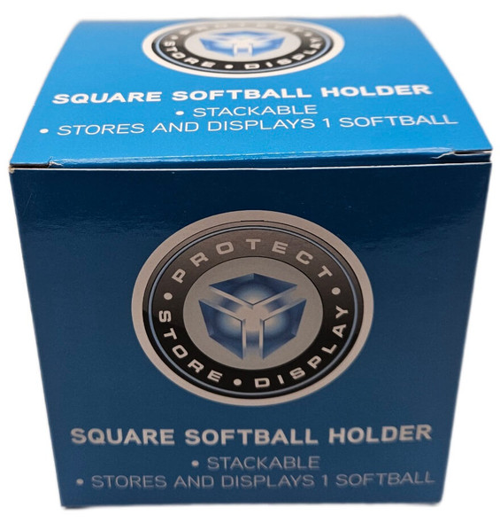 CSP Softball Holder or Figurine Display Cube Protective Storage Case