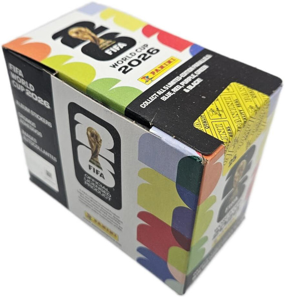 2026 Panini FIFA World Cup Soccer Sticker Collection 25 Pack Display Box