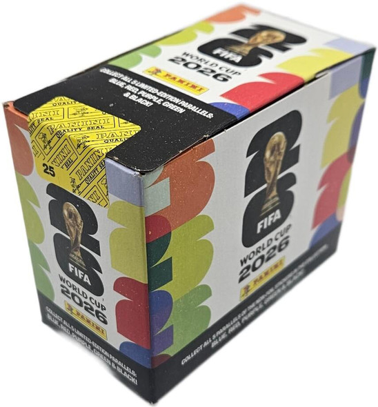 2026 Panini FIFA World Cup Soccer Sticker Collection 25 Pack Display Box