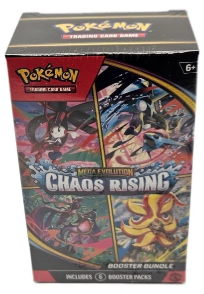 Pokemon Mega Evolution: Chaos Rising 6 Pack Booster Bundle Box