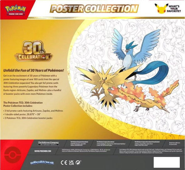 Pokemon 30th Anniversary Celebration Poster Collection Box