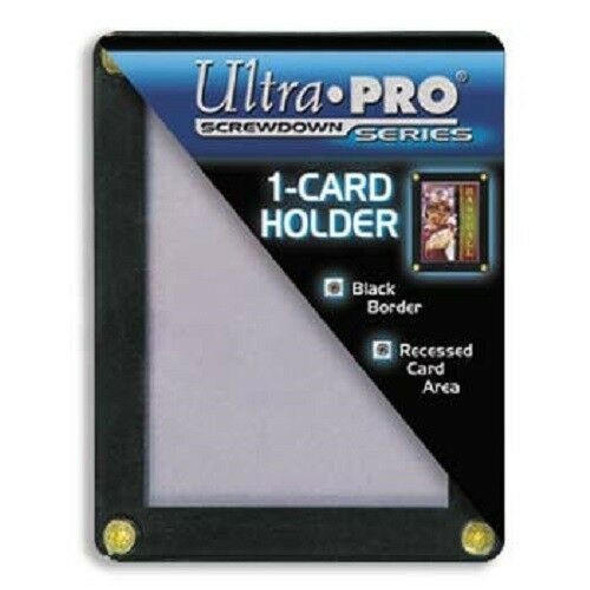 Ultra Pro Black Border Single Card 4-Screw Screw-down Holder Recessed