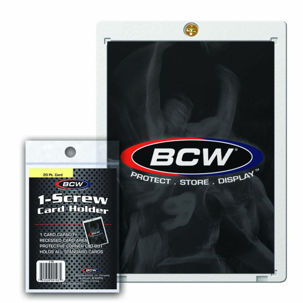 BCW 1-Screw Card Holder 20pt Standard Card Size Recessed