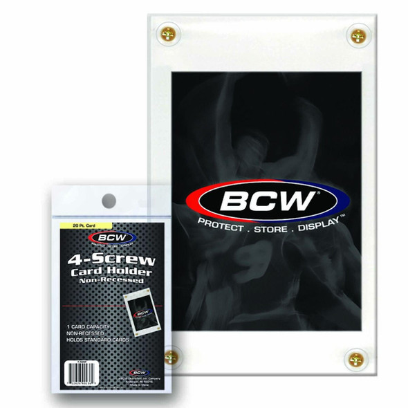 BCW 4-Screw Card Holder Non-Recessed Standard Card Screwdown Stackable