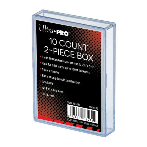 Ultra Pro 10 Card Size 2 Piece Plastic Card Storage Box Slider Style