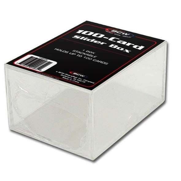 BCW 100 Card Size Slider Box Stackable Storage Box
