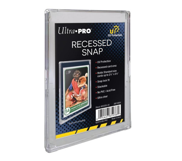 Ultra Pro UV Protected Full Sized Recessed Snap Card Holder For Standard Size Cards
