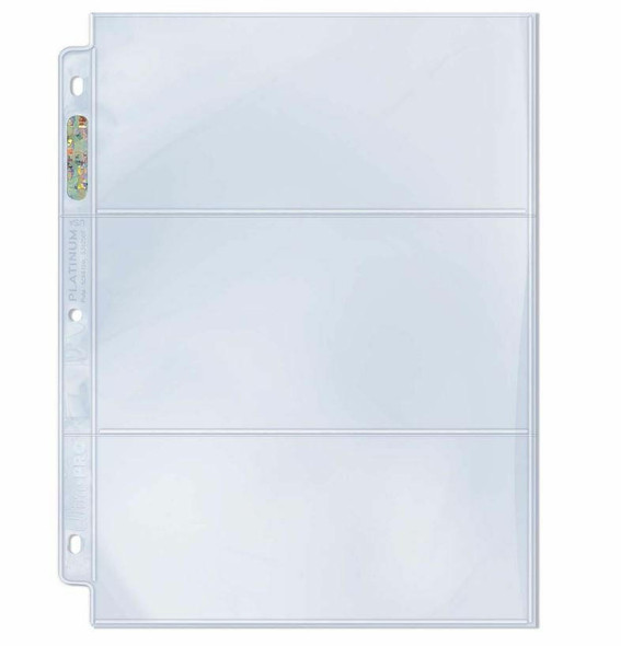 Ultra Pro 3-Pocket Platinum Currency or Ticket 3-1/2 X 7-1/2 Album Page Ultra Pro 3-Pocket Platinum Currency or Ticket 3-1/2 X 7-1/2 Album Page