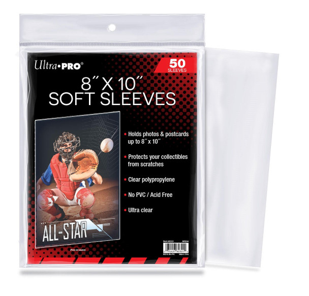 Ultra Pro 8 x 10 Soft Photo and Card Sleeves 50 Count Pack