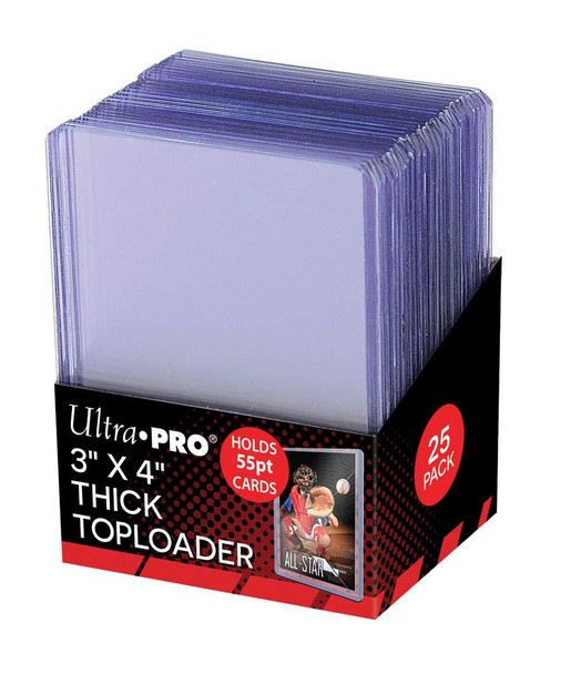 Ultra Pro Thick 55pt Toploaders 25 Count Pack 3 x 4 Trading Card Holders