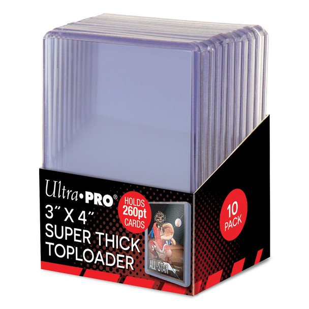 Ultra Pro Super Thick 260pt Toploaders 10 Count Pack 3 x 4 Trading Card Holders