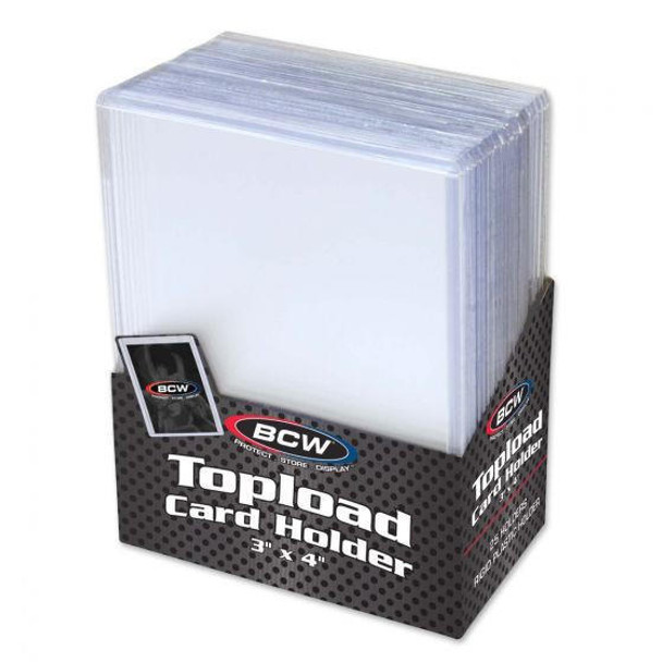 BCW Topload Card Holder 3 x 4 25 Count Pack Trading Card Toploaders