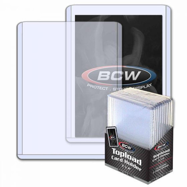 BCW 2.75mm / 108pt Topload Card Holder 10 Count Pack Thick Card Toploaders