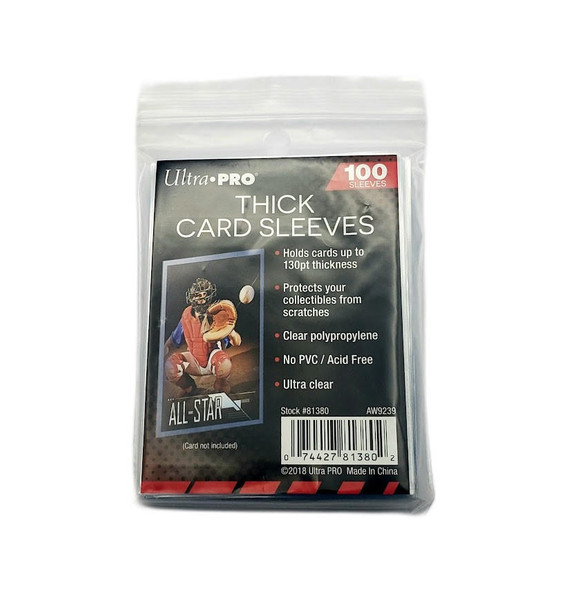 Ultra Pro Thick Card Sleeves 100 Count Pack For Thick Trading Cards