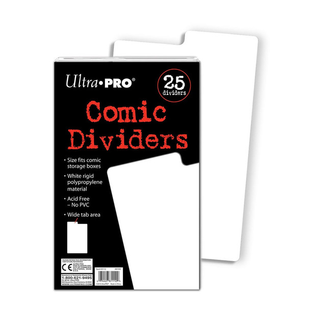 Ultra Pro Ultra Comic Dividers - White with Tabs 25 Count Pack