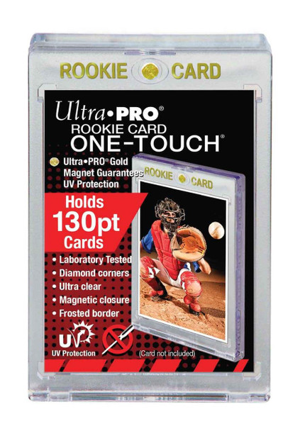 Ultra Pro 130pt Gold Rookie One-Touch Thick Magnetic Trading Card Holder with UV Protection