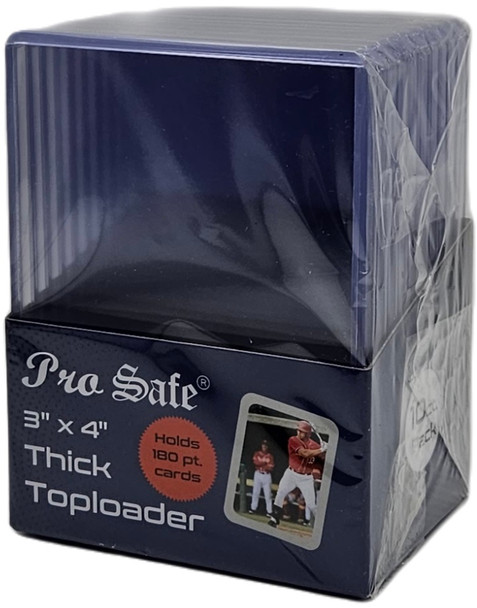 Pro-Safe Super Thick 180pt Toploaders (10 Count Pack) 3" x 4" Trading Card Holders