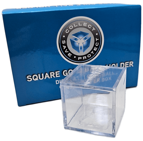 CSP Acrylic Golf Ball Holder - Mini Cube Display Case (Box of 6)