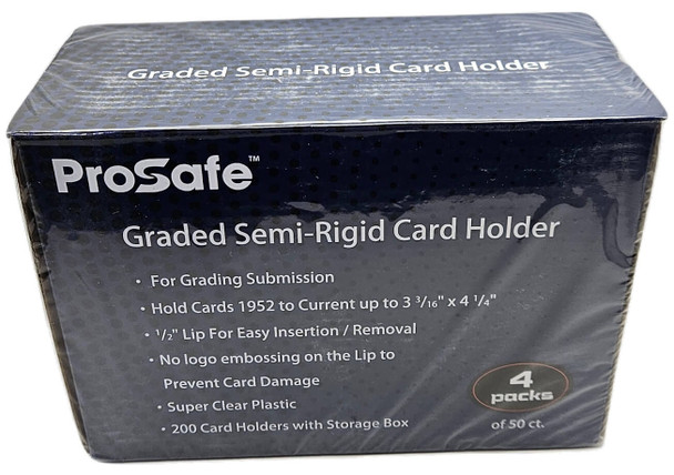 Pro-Safe Grading Size Semi Rigid Card Holders (Box of 200)