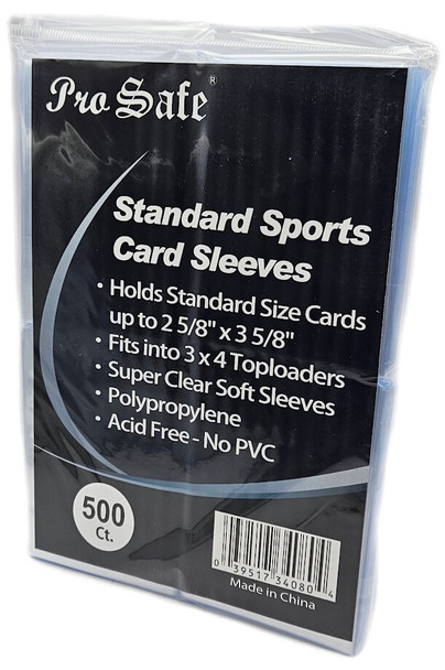 Pro-Safe Standard Sports Card Sleeves (500 Count Pack)