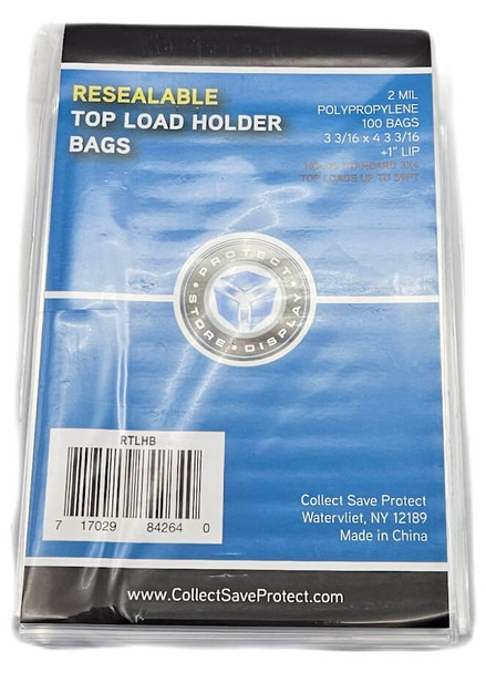 CSP Resealable Topload Holder Bags (100 Count Pack)