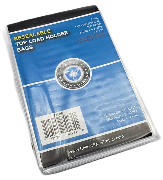 CSP Resealable Topload Holder Bags (100 Count Pack)