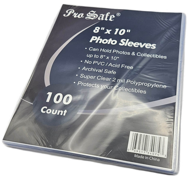 Pro-Safe 8x10 Photo Sleeves (100 Count Pack)