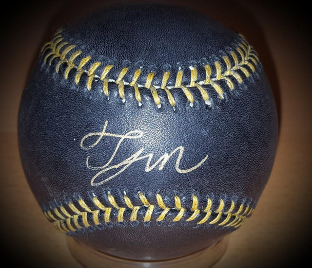 Just Memorabilia Junichi Tazawa Chicago Cubs Signed Autographed Limited Black Ball 19/50 with COA